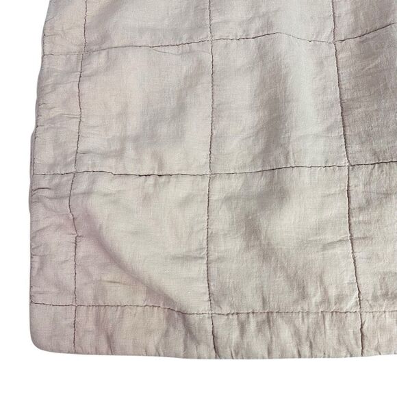 PARACHUTE Linen Box Quilted Standard Sham Blush Pink - Picture 3 of 5